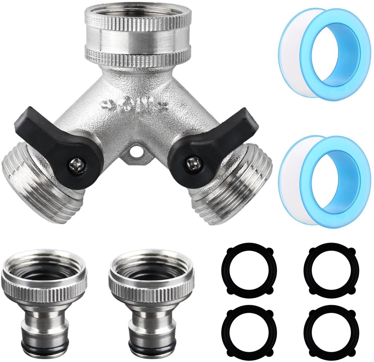Dailygoods - 2-weg Waterverdeler 3/4 Inch - Wateraansluiting Verdeler voor Tuin en Huishouden