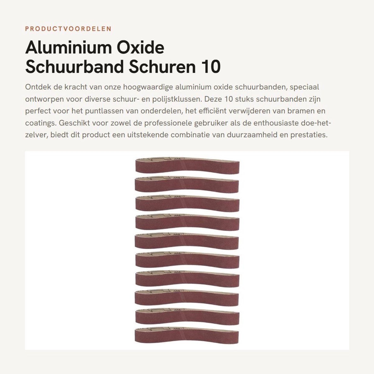 Dailygoods- Schuurband 800 Grit - 10 Stuks - Alumina - Slijtvast - Voor Metallurgie - Voor Houtbewerking - Spoelverbinding - Schuurpapier