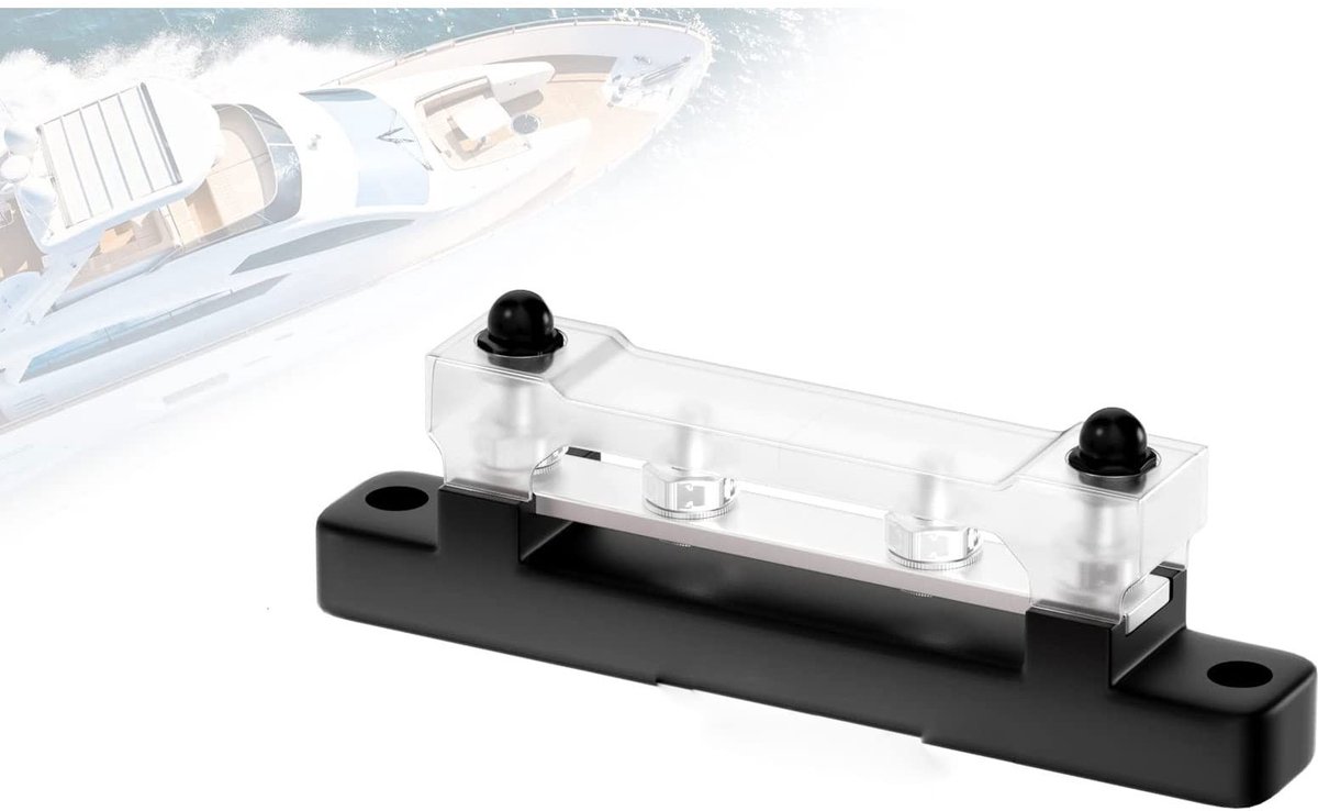 Dailygoods - Terminalblok 4 Post met Afdekking voor Auto's en Marine