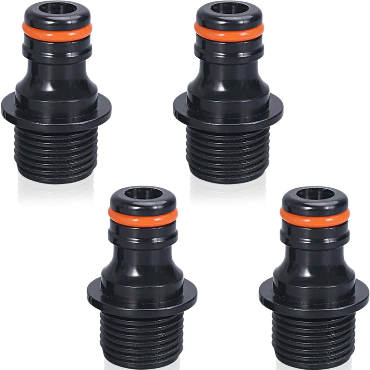 Dailygoods- Slangverbinder 4 Stuks - Tuinslangkoppeling - Waterkraan Aansluiting 1/2 Inch - Adapter - Antislip - Duurzaam Kunststof
