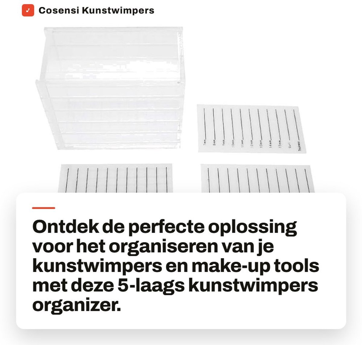 Dailygoods- Wimpers Organizer - 5 Lagen - Plastic Beschermhoes - Transparante Opbergdoos - Valse Wimpers - Make-up Tools - Hoge Capaciteit