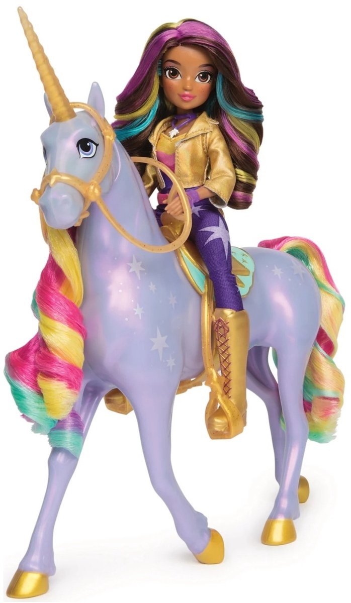 Unicorn Academy - Sophia & Regenboog Lichtmagie Wildstar - Modepop met Interactieve Eenhoorn met licht geluid en muziek — afbeelding 14