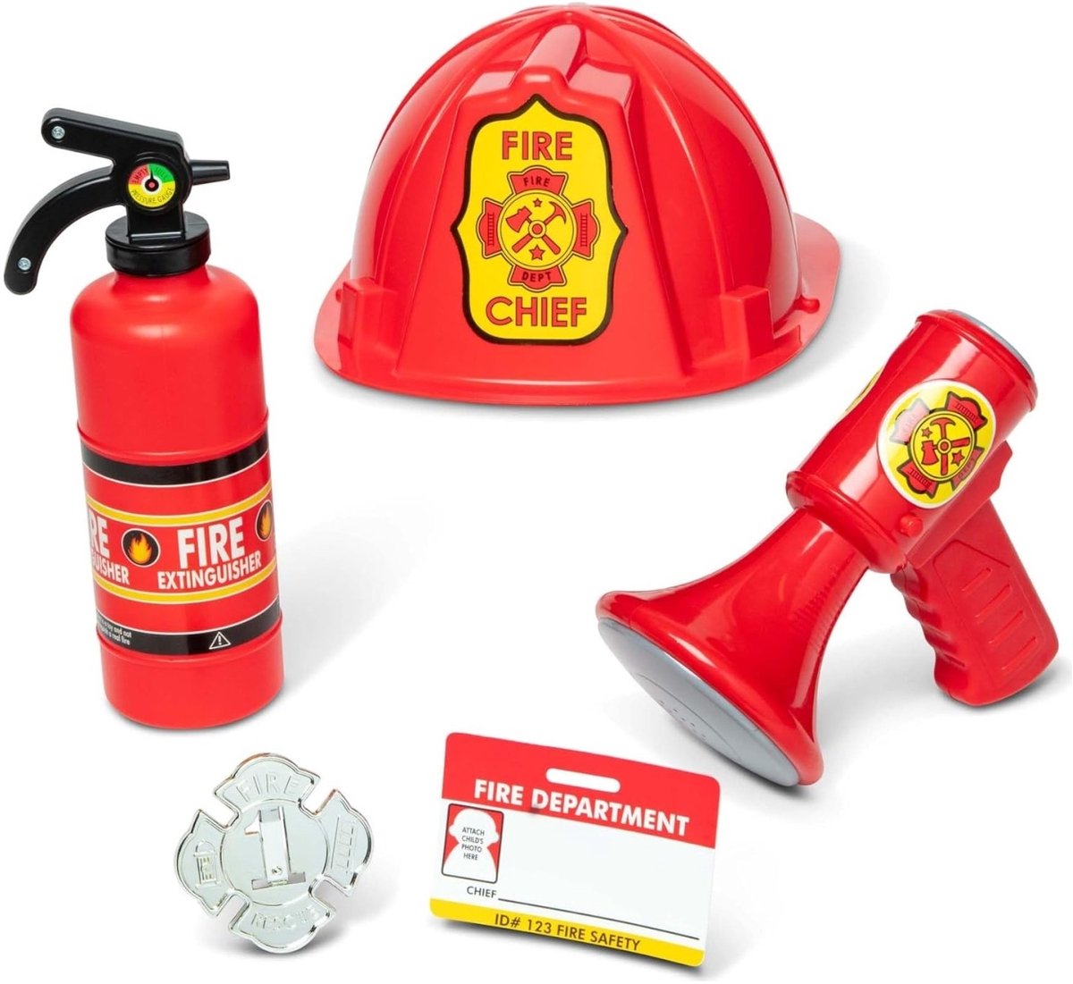 Melissa & Doug – Verkleedset brandweer – Inclusief megafoon met geluid — afbeelding 9