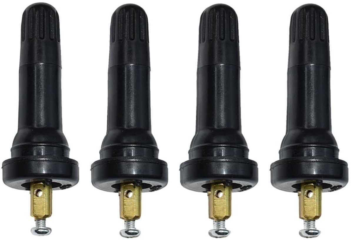 Dailygoods- Schachtventiel 4 Stuks - Bandendruksensor - TPMS-ventiel - Controlesysteem - Waterdicht - Aluminiumlegering/Rubber - 6 cm - Bandenventiel
