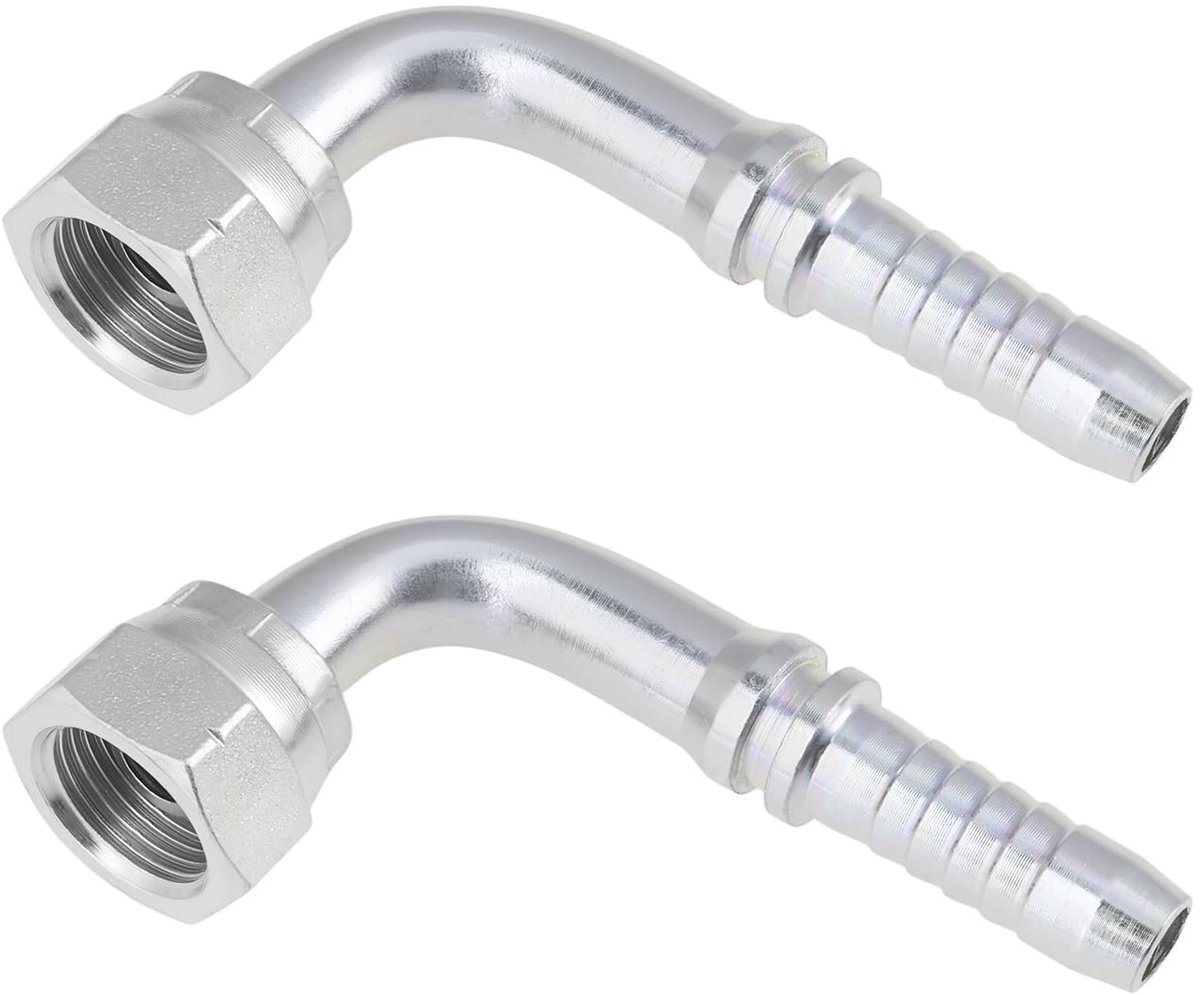 Dailygoods - 2 Stuks Hydraulische Slang Fittingen met 90° Elleboog