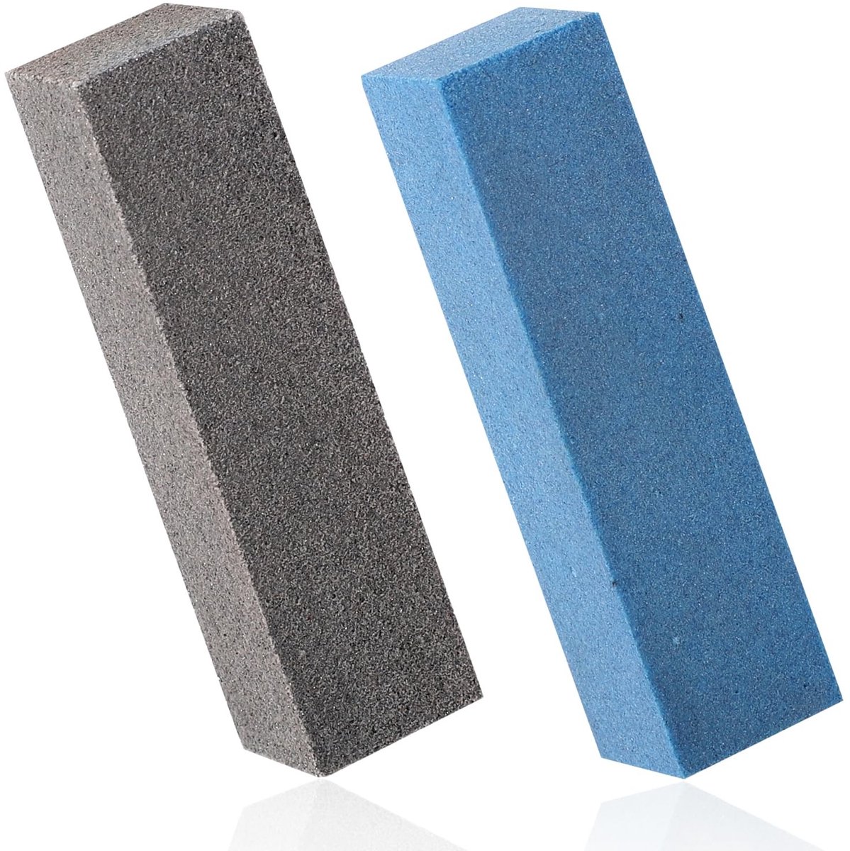 Dailygoods- Schuurstenen Set van 2 - Rubberen Gummy Schuurstenen - Snowboard/Ski Tuningstenen - Grijs Korrel 60/Blauw Korrel 240 - 5,9 x 1,5 x 1,5 cm - Voor het Verwijderen van Bramen - Ski Slijpsteen