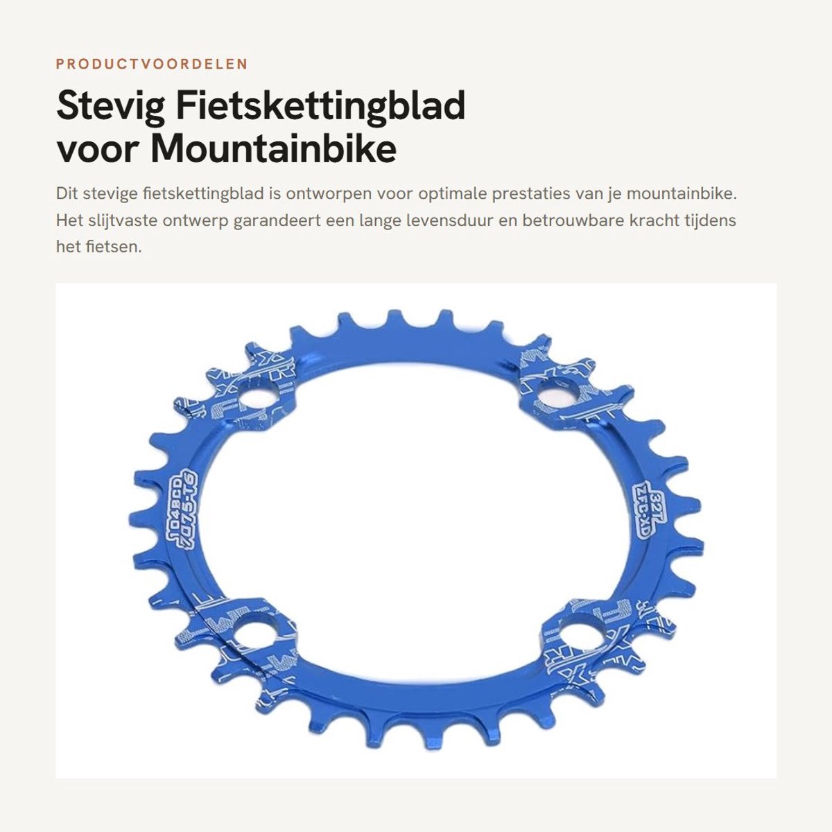 Dailygoods- Fietskettingblad Slijtvast - Stevig - Smal/Breed - Voor Mountainbike - Hoogwaardige Kwaliteit - Duurzaam Materiaal - Kettingblad