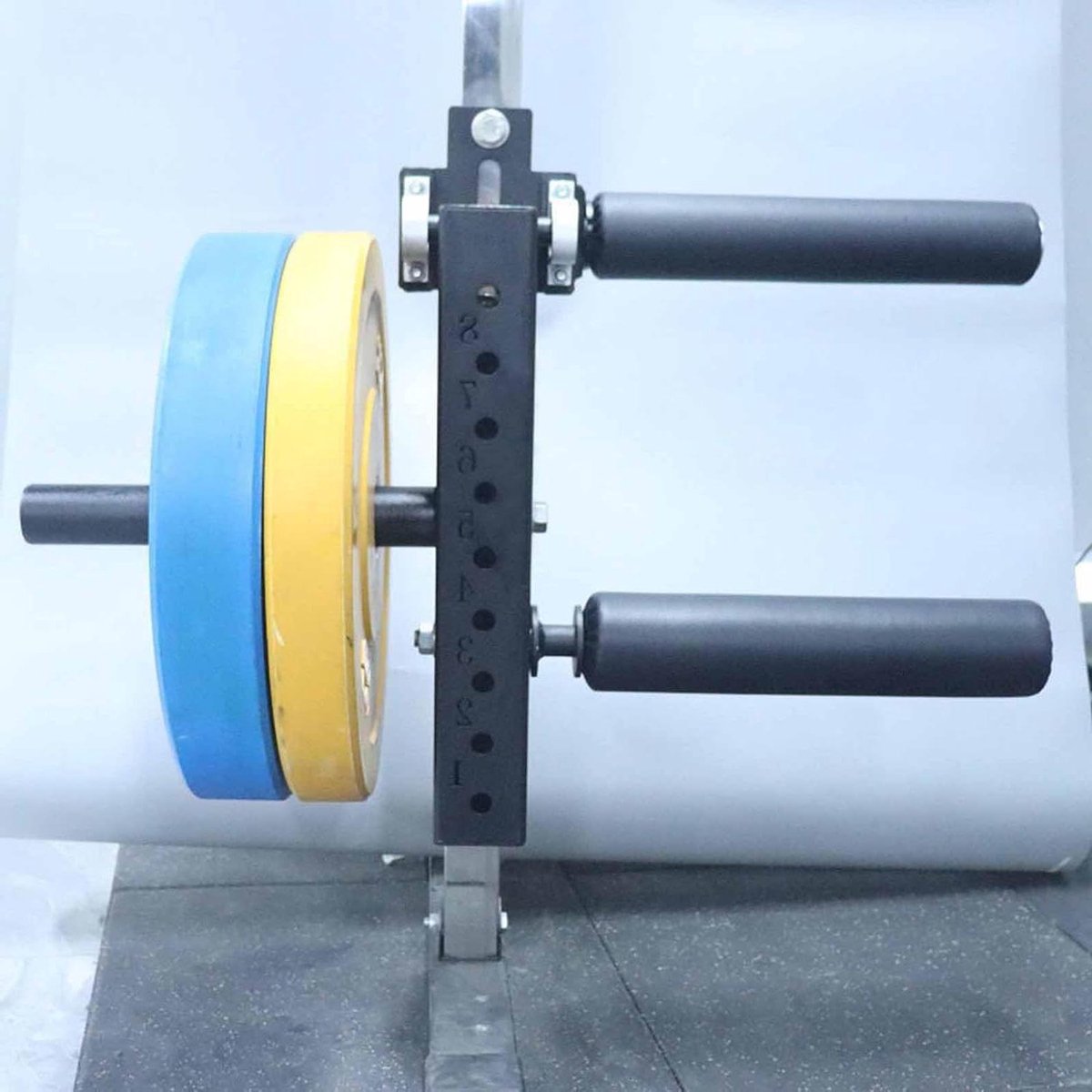 Beenverlenging Krulmachine - Squat Rack Bevestiging - Krachttraining Benen - Zonder Permanente Montage - 80mm Vierkante Buis - Zwart