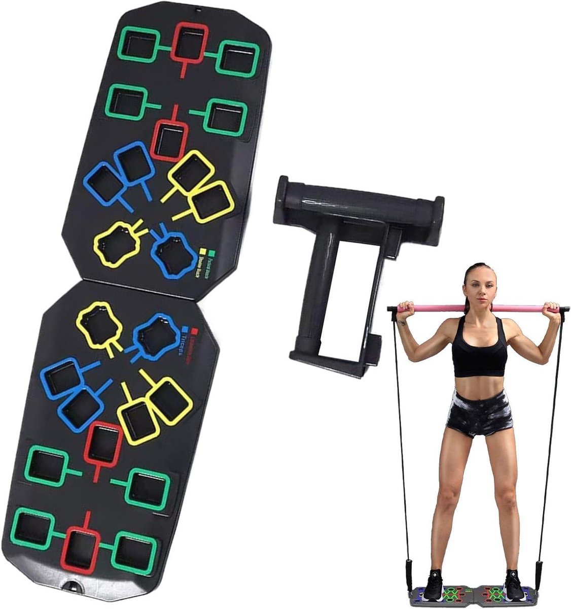 Opvouwbaar Push-up Board - Kracht Training Plank - Bovenlichaam Trainen - Meerdere Hoeken Posities
