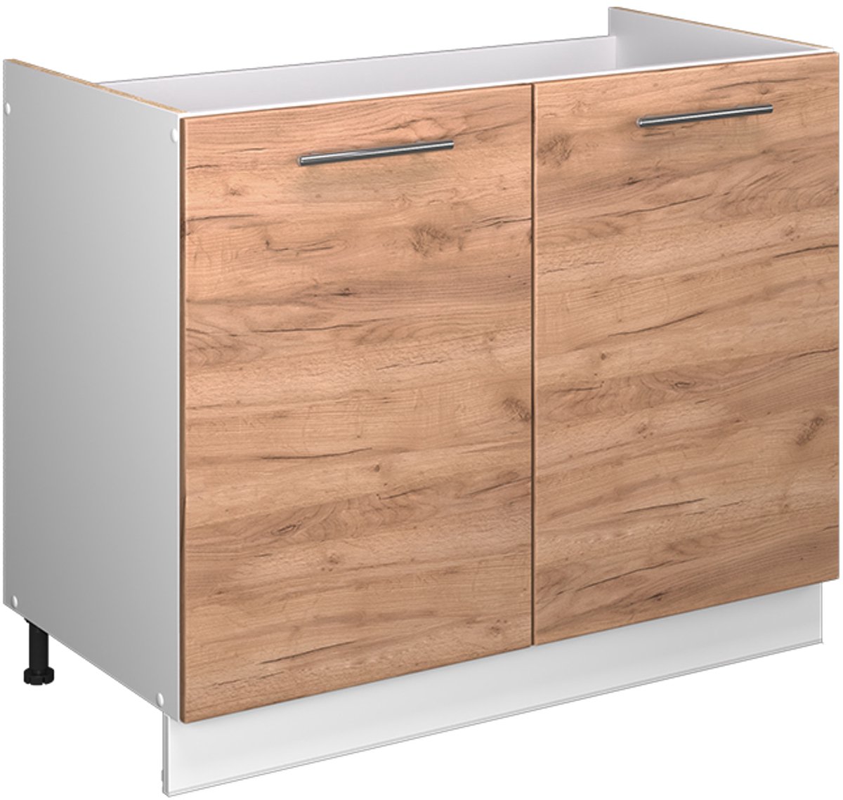 Vicco Wastafelkast Fame-Line, Goudkleurig Eiken/Wit, 100 cm, WB Eik