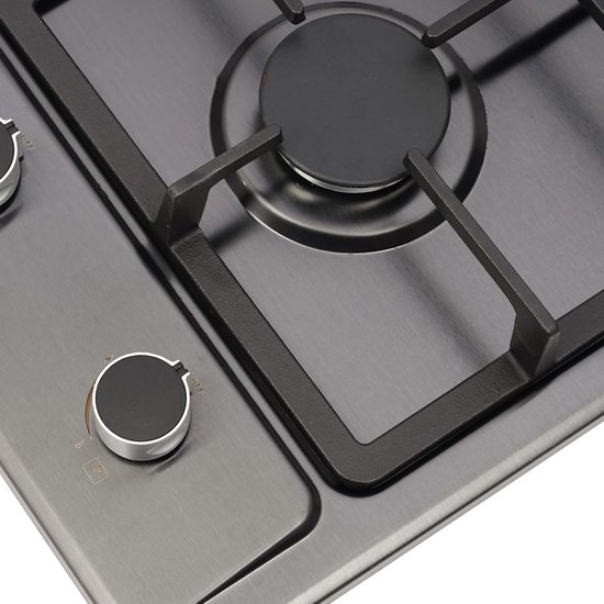 Gasstel RVS - Kookplaat Gas - Koken Buiten - Dubbele Brander - 51 x 31 x 10 cm - Zilver — afbeelding 3