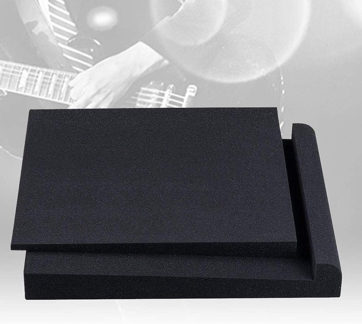 Akoestisch Schuim - Isolatiepads Monitor - Geluidsverbetering Studio - Hoge Dichtheid Schuim - 30x20x4.5cm - Zwart