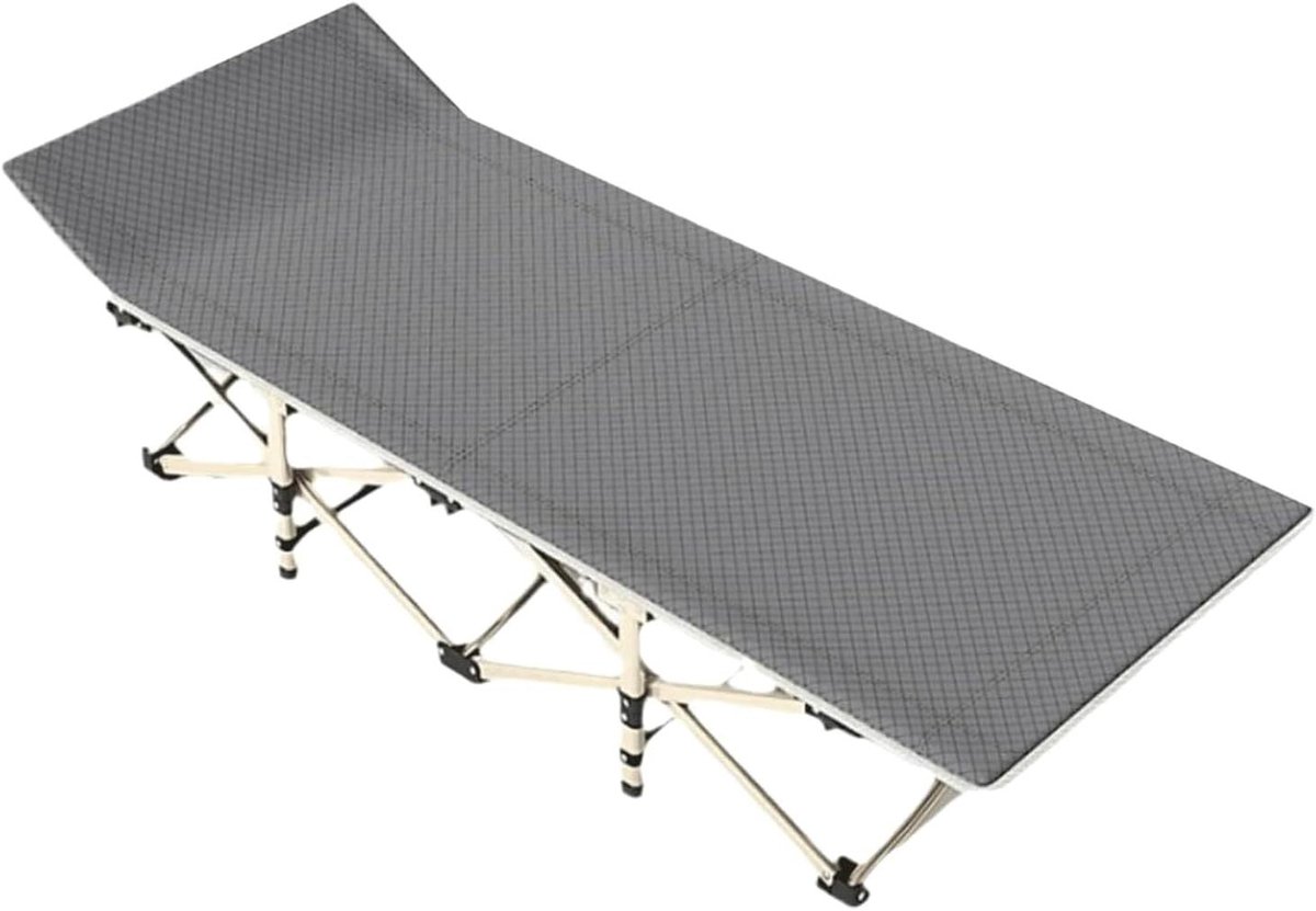 Klapbed Outdoor - Kampeerbed Opvouwbaar - Comfortabel Slapen - Snelle Installatie - 190 x 71 cm - Grijs