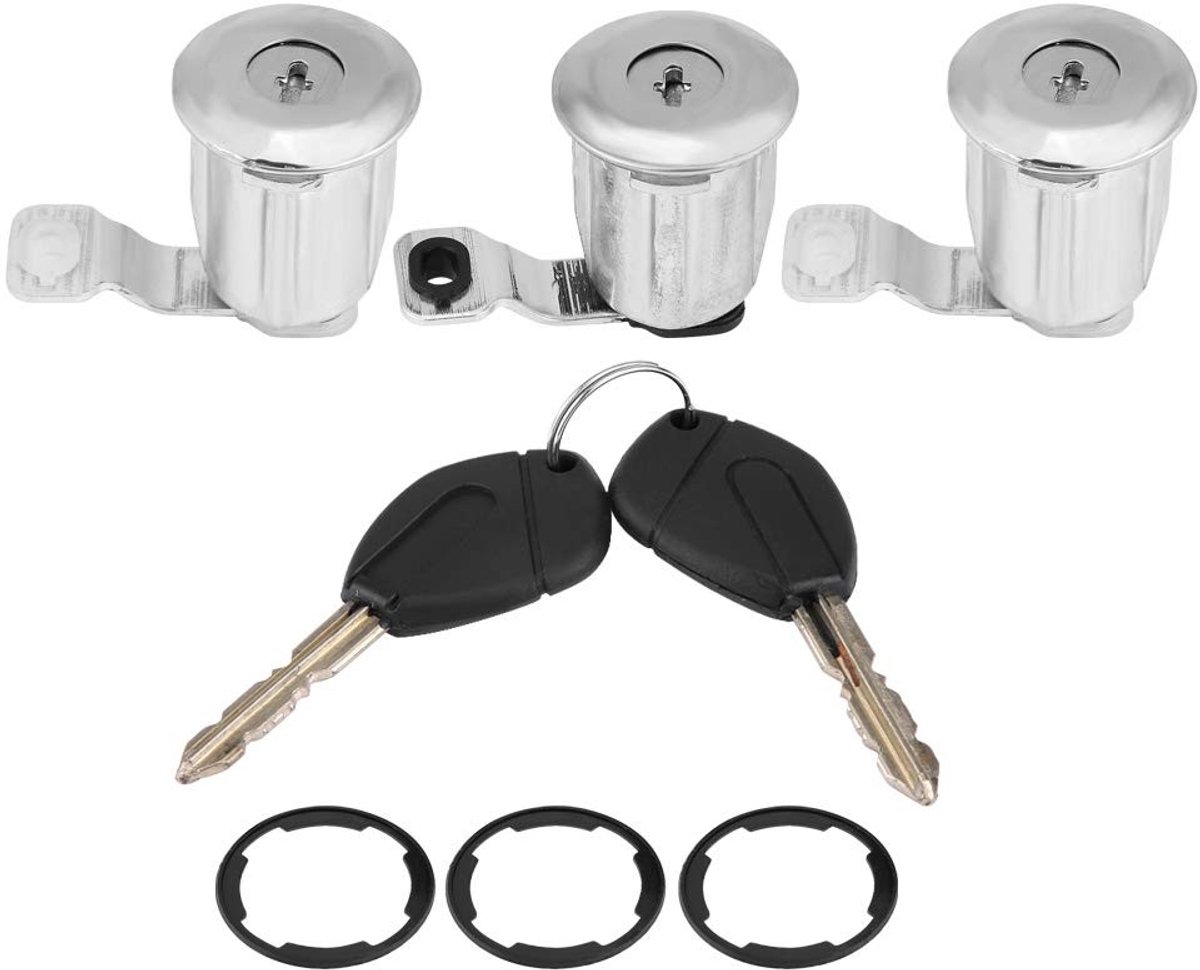 Dailygoods- Deurslotset Professioneel Ontwerp - 3 Cilindersloten - Duurzaam Materiaal - Eenvoudige Installatie - Aantrekkelijke Zilverkleur - Deurslot