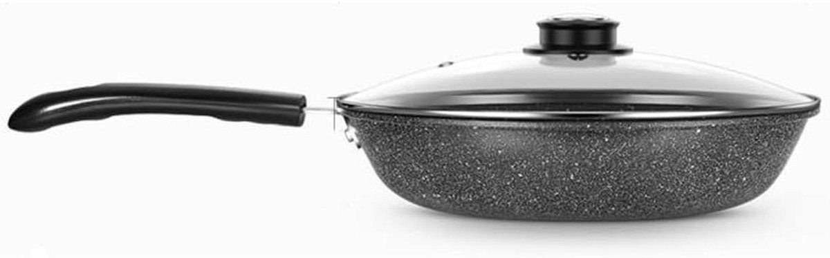Ontbijtpan - Pannenkoekenpan Koekenpan - Lekker Koken - Maifanshi Antiaanbak - 24CM - Zwart