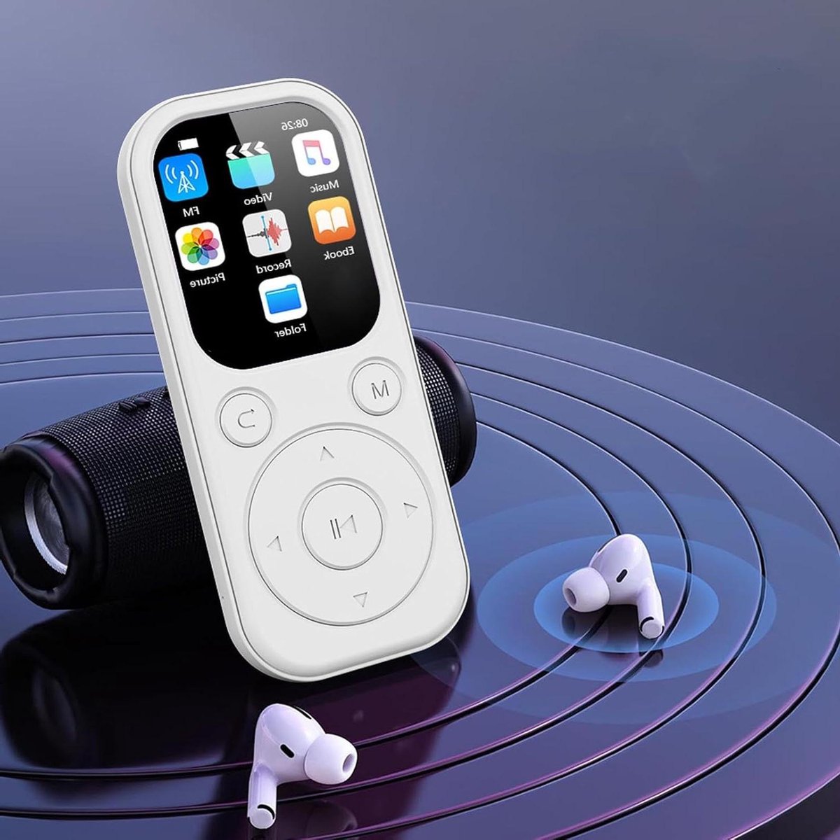 Draagbare Muziekspeler - Digitale Audio Player - Muziek Luisteren - Bluetooth 5.4 Connectie - 2.01 Inch Scherm - Wit