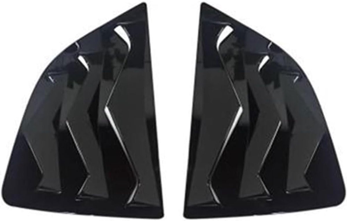 Achterruit Louvre - Venster Lamellen - Auto Styling - Hoogglans ABS - 2 Stuks - Zwart