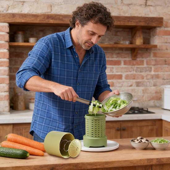 Fruitpers Squeezer - Handmatige Pers - Sap Maken - Efficiënte Extractie - 16x12x16 cm - Groen — afbeelding 3
