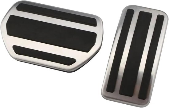 Pedaalset Auto - Antislip Pedalen - Verbeter Rijervaring - Roestvrij Staal Rubber - 2 Stuks - Zwart — afbeelding 2