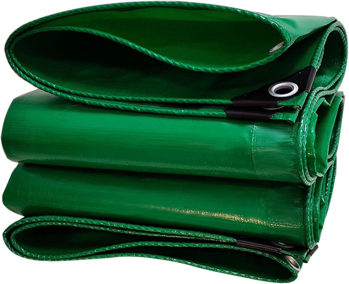 Dekzeil Versterkt - Afdekzeil Waterdicht - Buiten Beschermen - Verdikt PVC Canvas - 2 x 3 Meter - Groen