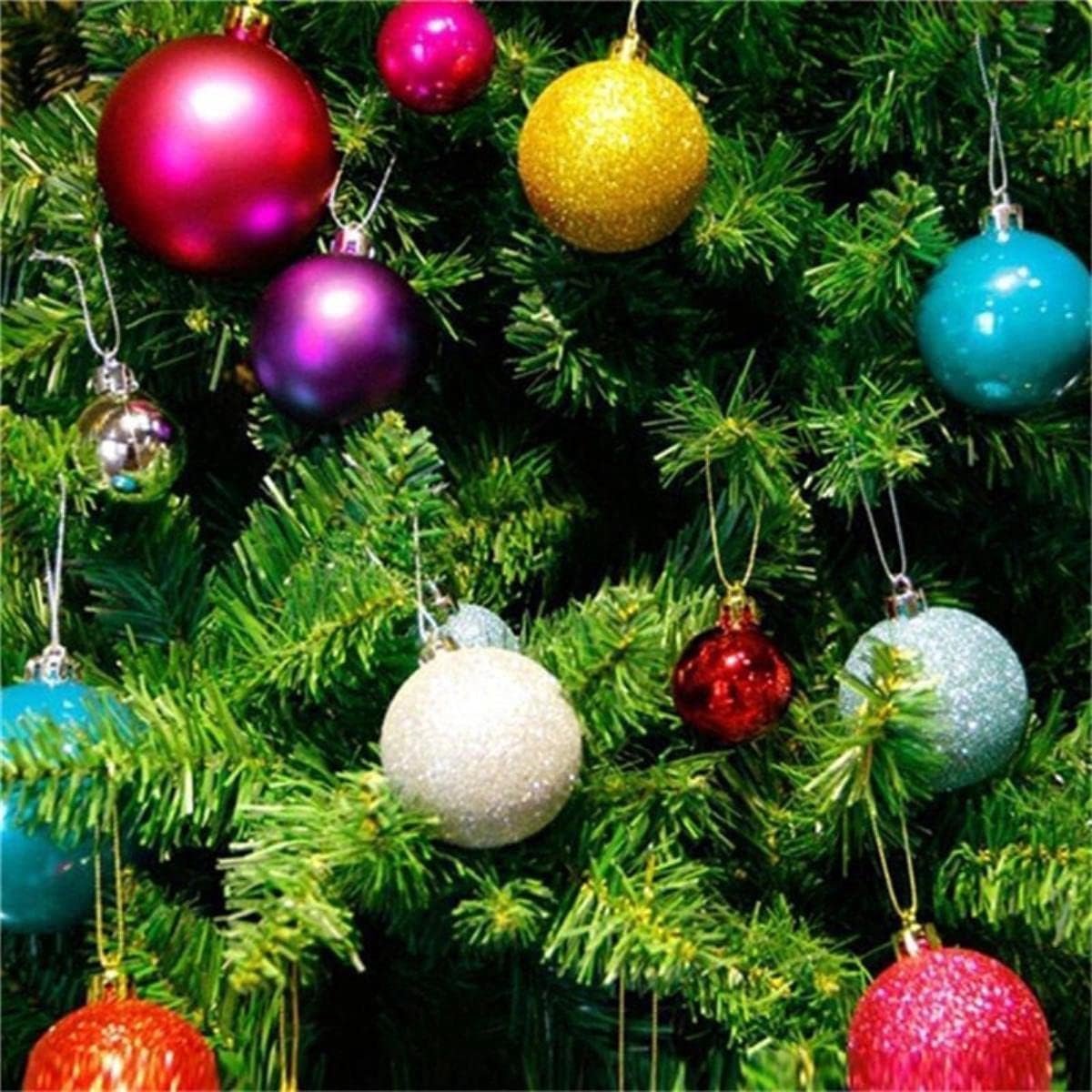 Kerstballen Set - Kerstdecoratie Ballen - Kerstboom Versieren - Lichtgevend Ornament - 100 Stuks - Multicolor – foto 4