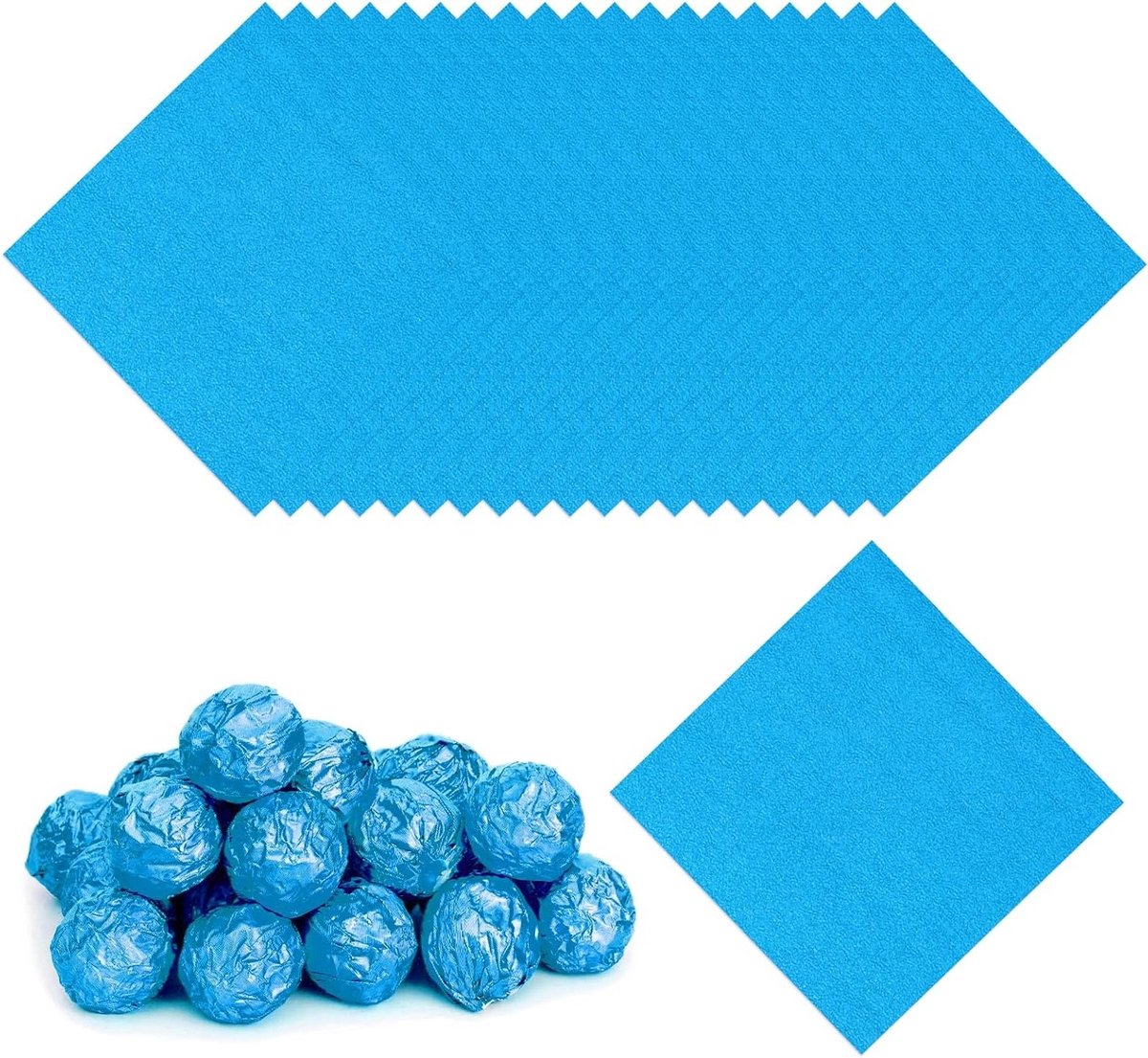 100 Stuks Folie Candy Wrappers, 3.15 Inch Chocolade Verpakkingspapier voor Zelfgemaakte Caramel, Snoepdecoratie en Taartverpakking in Donkerblauw