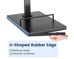 PromoHome Stofzuigerstandaard voor Dyson V15, V12, V11, V10, V8, V7, V6 - Vrijstaande houder met 5 accessoirehaken - Ruimtebesparend, geen boren nodig