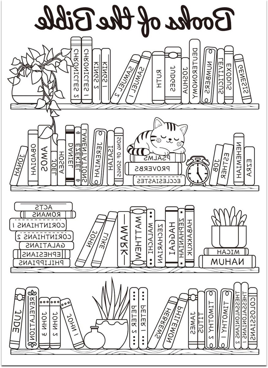 Vijf stickers voor het bijhouden van Bijbelboeken, grappige en handige stickers voor Bijbelorganisatie en studie, perfect als cadeau voor gelovigen