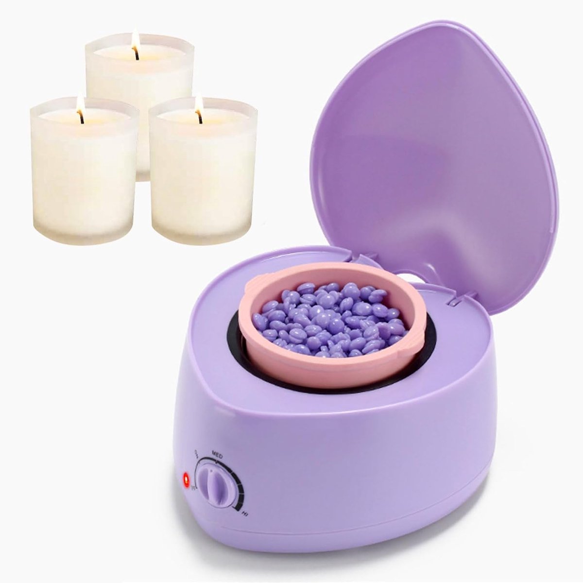 Wax Smeltpot - Kaarsen Smelter - Kaarsen Maken - Snelle Warmtegeleiding - 250cc - Paars