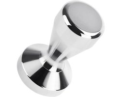 Koffie Tamper - Espresso Drukker - Espresso Bereiden - Roestvrijstalen Basis - 53 cm Diameter - Zilver