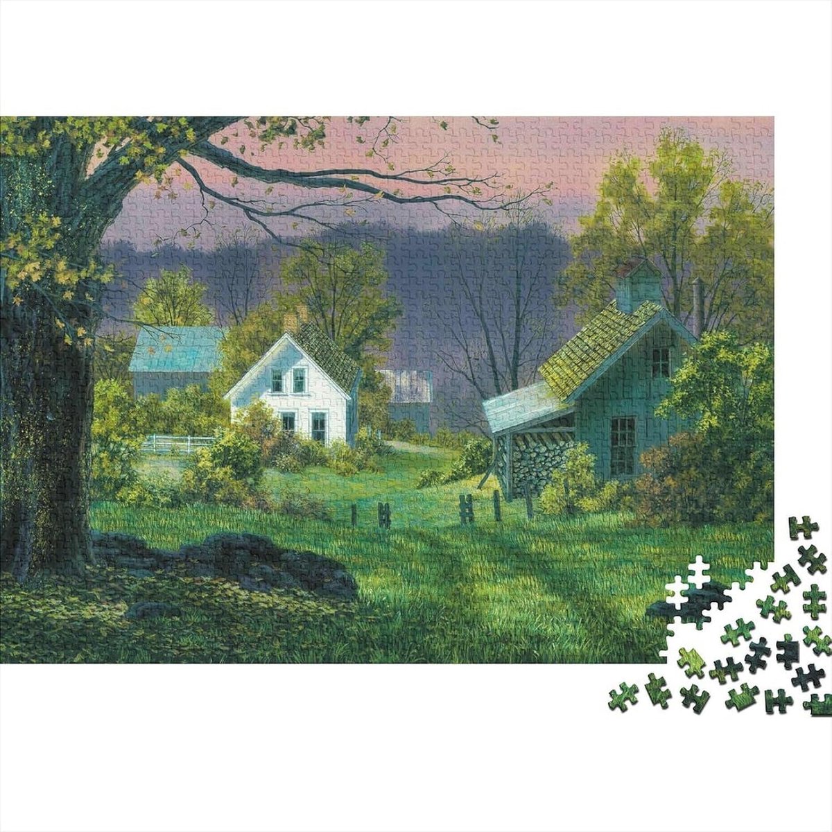 Landschap Puzzel - 1000 Stukjes - Ontspanning Thuis - Gerecycled Materiaal - 52 x 38 cm - Kleurrijk