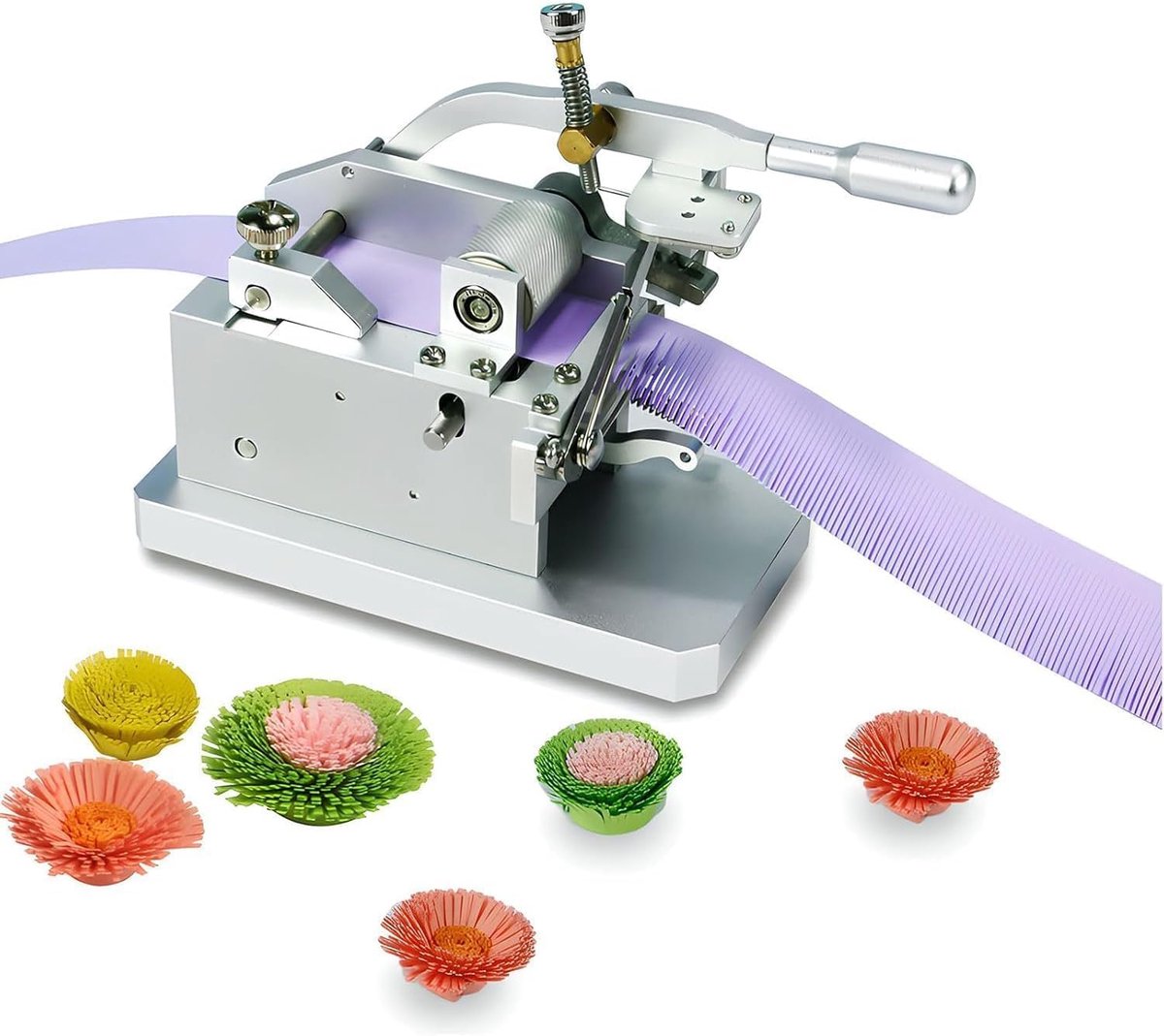 Kwastjesmaker Papier - Franje Snijder - Papier Knutselen - Verstelbare Breedte - Tot 20 Mm - Metaal