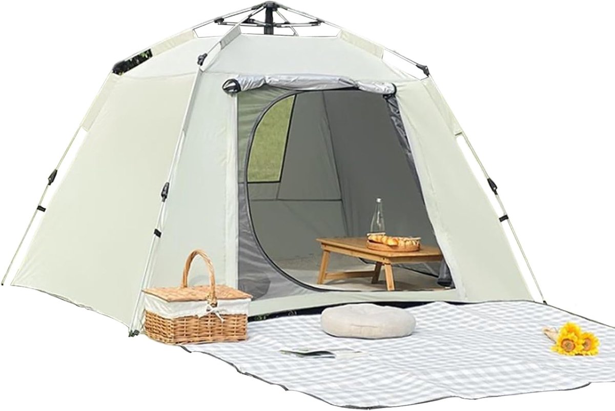 Kampeertent - Buitentent Outdoor - Kamperen en Wandelen - Automatisch Openend - 2-3 Persoons - Zwart