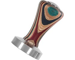 Espresso Stamper - Koffie Tamper - Perfect Koffie - Massief Houten Handvat - 58mm - Houtkleur