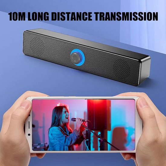 Soundbar Luidsprekers - Audio Systeem - Desktop Audio - Volume Boost Bas - 296 cm - Zwart — afbeelding 3