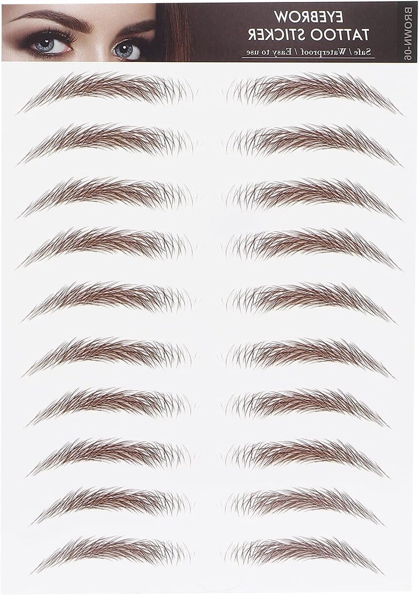 Waterproof 4D Haar Eyebrow Tattoo Stickers voor Langdurige en Natuurlijke Wenkbrauwen, Perfecte Make-up Oplossing voor Valse Wenkbrauwen