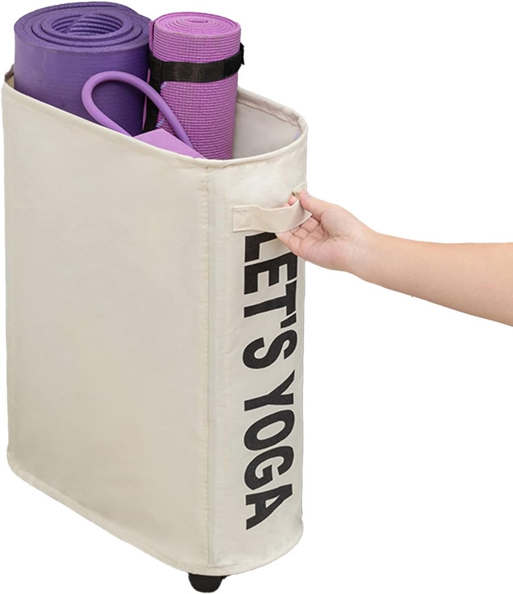 Yogamat Opbergrek - Fitness Organizer - Sportspullen Opbergen - Stofdicht Waterdicht - 63L Capaciteit - Wit
