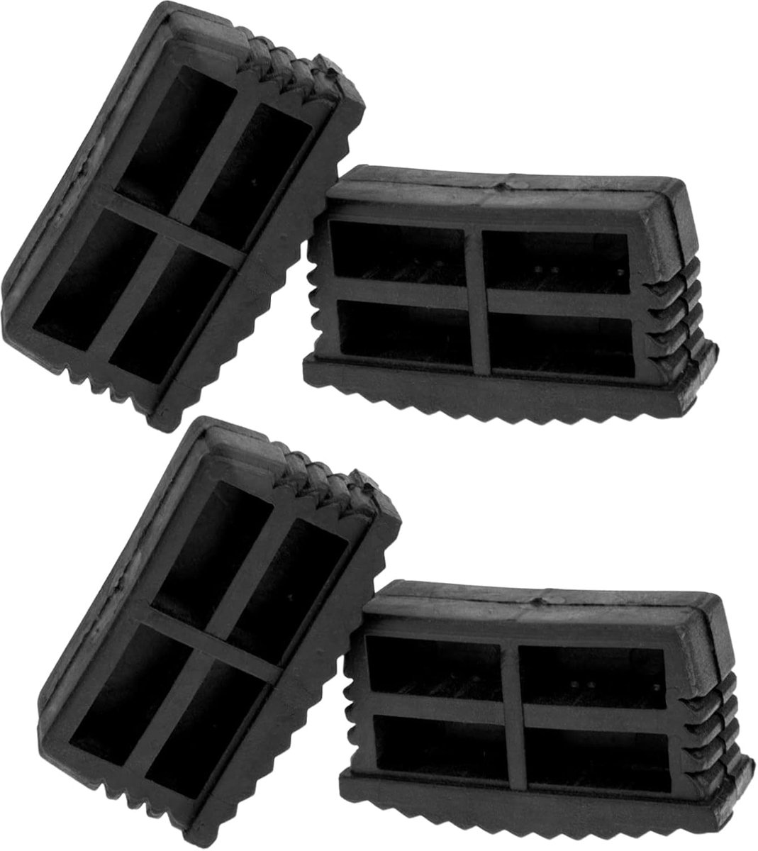 Ladder Voet Covers - Ladderdoppen Set - Vloeren Beschermen - Duurzaam Rubber Materiaal - 8 Stuks - Zwart
