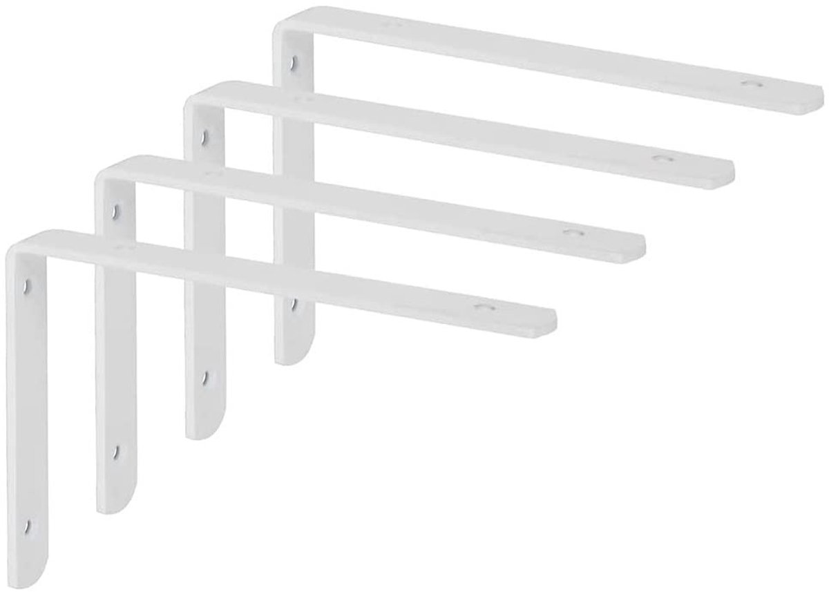 Dailygoods- Plankbeugel Heavy Duty - 4 Stks - Metalen Beugels - Ondersteuning - Muurbeugel - 200x140mm - Stevig en Duurzaam - Planksteun