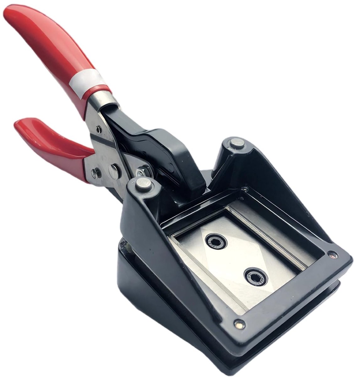 Paspoortfotosnijder - Fotoperforator ID - Foto's op maat - Zichtvenster positionering - 30 x 40 mm - Rood