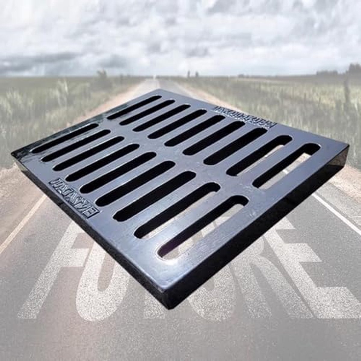 Afvoerrooster Gietijzer - Drainage Deksel - Waterafvoer Buiten - Zwaar Belastbaar - 50 x 40 cm - Zwart