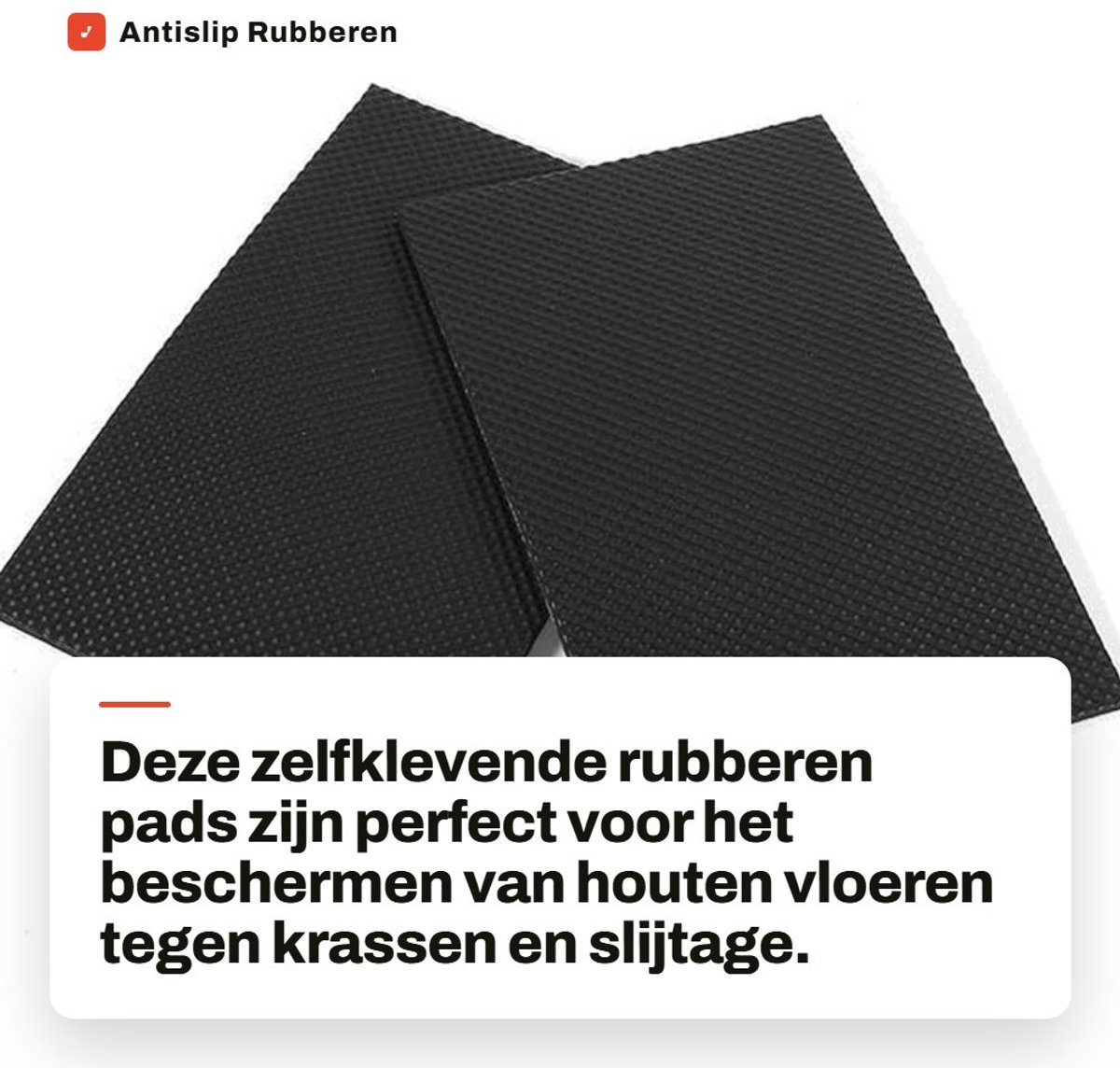 Dailygoods- Vloermat Antislip - Vloerbeschermer - Rubber - Zelfklevend - Meubels - Geschikt voor Houten Vloeren - 2 Stuks - Vloerbeschermers
