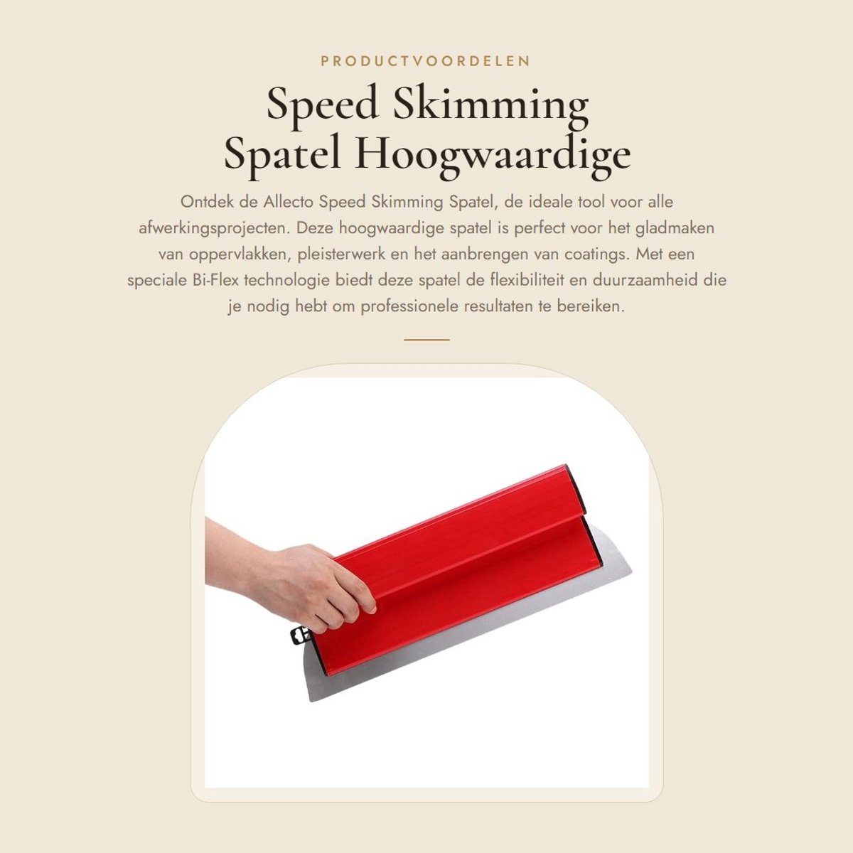 Dailygoods- Spatel Hoogwaardige Roestvrij Staal - Flexibele Spatel - Duurzame Troffel - Schilderafwerking - Gipsplaten - Maat: 25 cm - Afwerkingsspatel