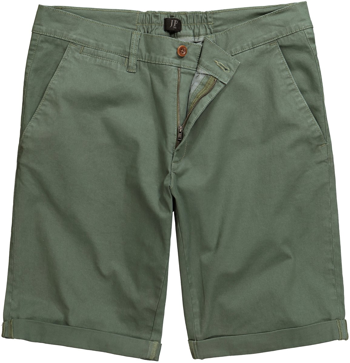 JP 1880 - Heren - Chino-bermuda Buik-Fit Regular Fit - Grijs groen - Maat 64