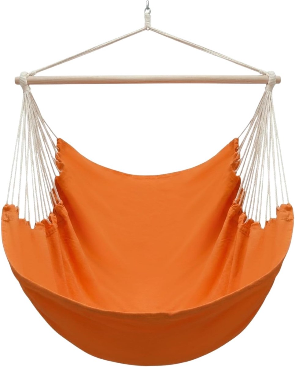 XXL Hangstoel - Hangmat Stoel - Buiten Ontspannen - 360° Draaibaar - 185x130cm - Beige
