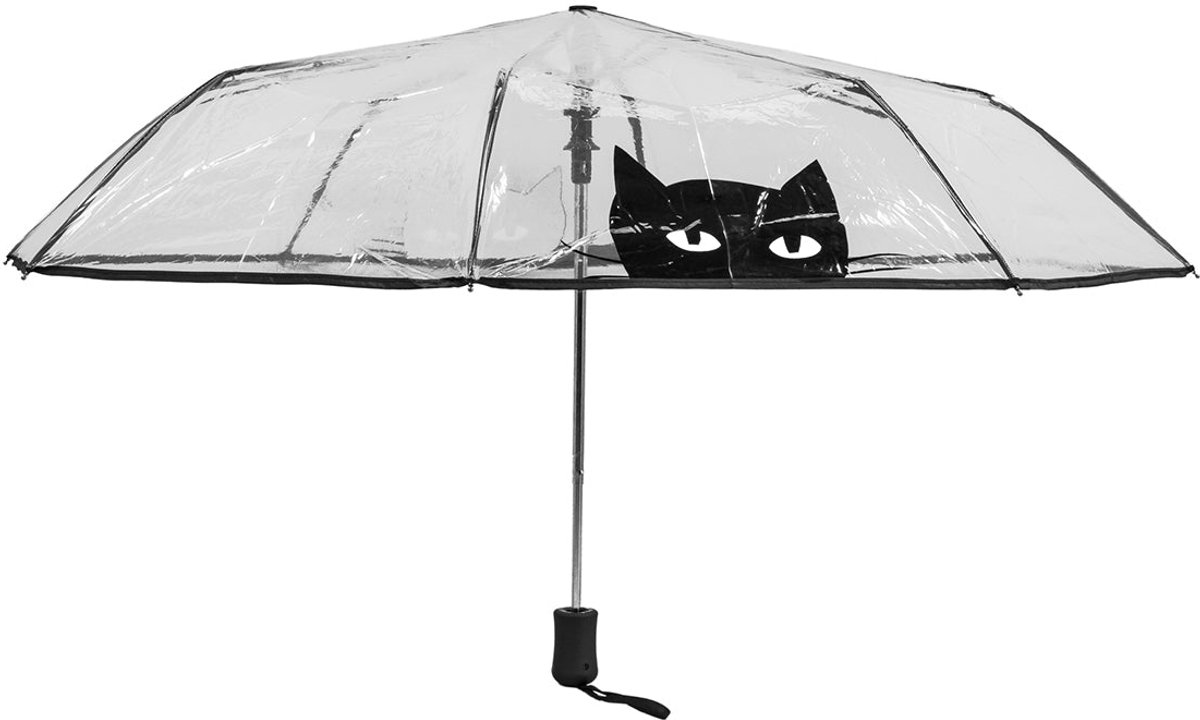 LE MONDE DU PARAPLUIE Doorzichtige, windbestendige paraplu,Chat