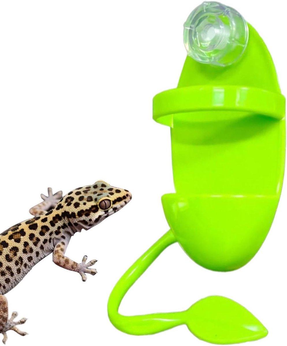 Reptielen Waterbak - Voerbak Terrarium - Hydratatie Zorgen - Anti-ontsnapping Zuignap - Compact Ontwerp - Transparant