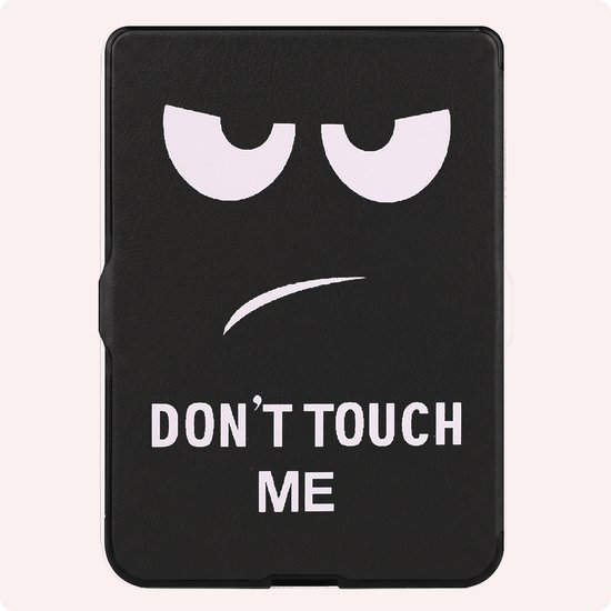 Hoes Geschikt voor Kobo Nia Hoesje Bookcase Cover Book Case Hoes Sleepcover Trifold - Don't Touch Me — afbeelding 5