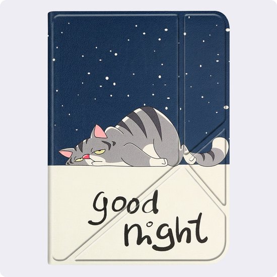 Hoes Geschikt voor Kobo Clara 2E - Luxe E-reader Trifold Case - Bescherm Hoesje Book Cover - Kat — afbeelding 4