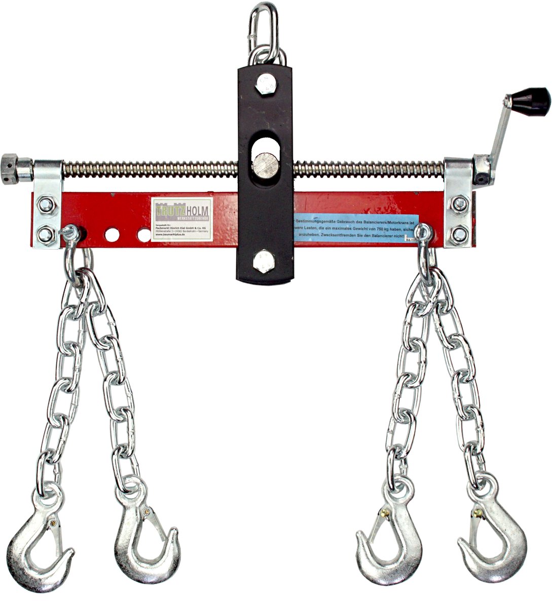 TRUTZHOLM - Balancer voor Werkplaatskraan - 750 kg - Positioneerder - Motorenaffijnser - Hijskraan - Werkplaats